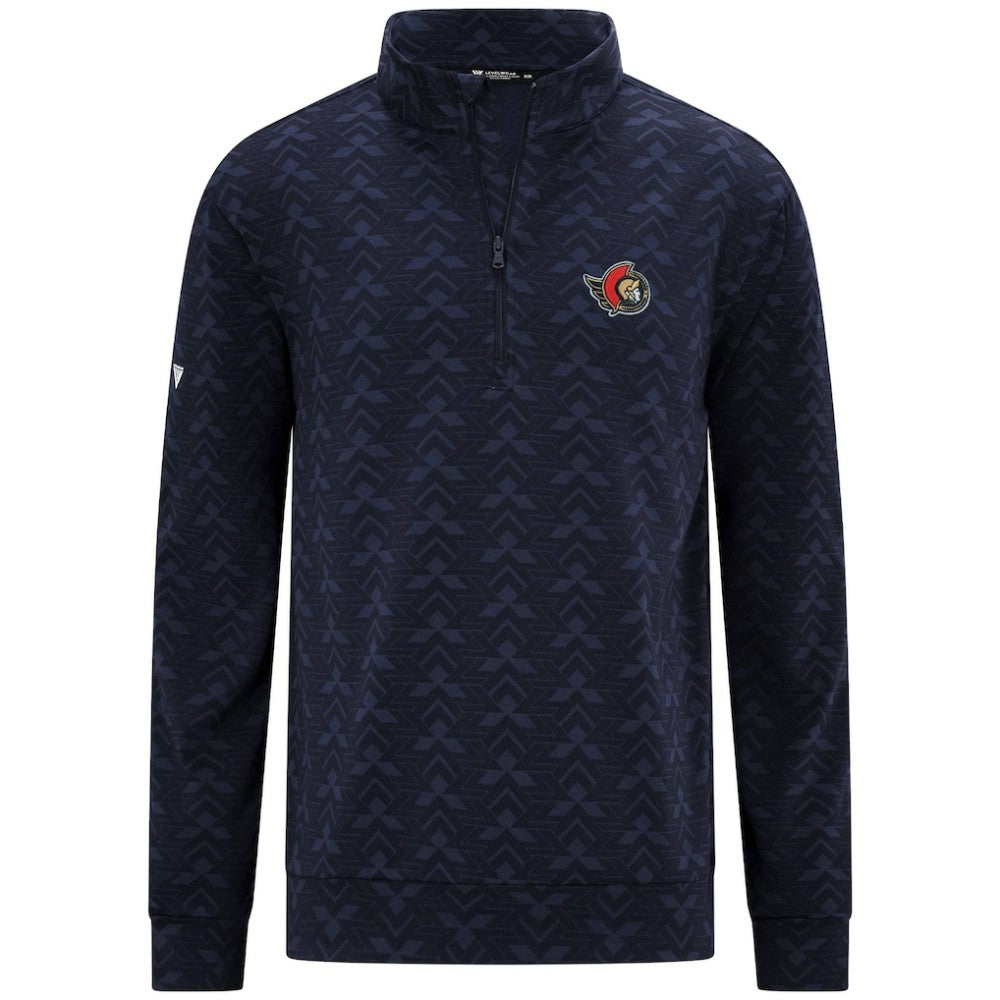 NHL Ottawa Senators Levelwear Chameleon Quarter-Zip Sweatshirt - Navy