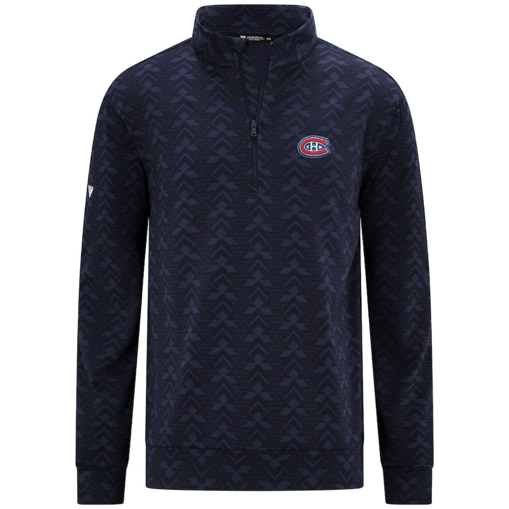 NHL Montreal Canadiens Levelwear Chameleon Quarter-Zip Sweatshirt - Navy