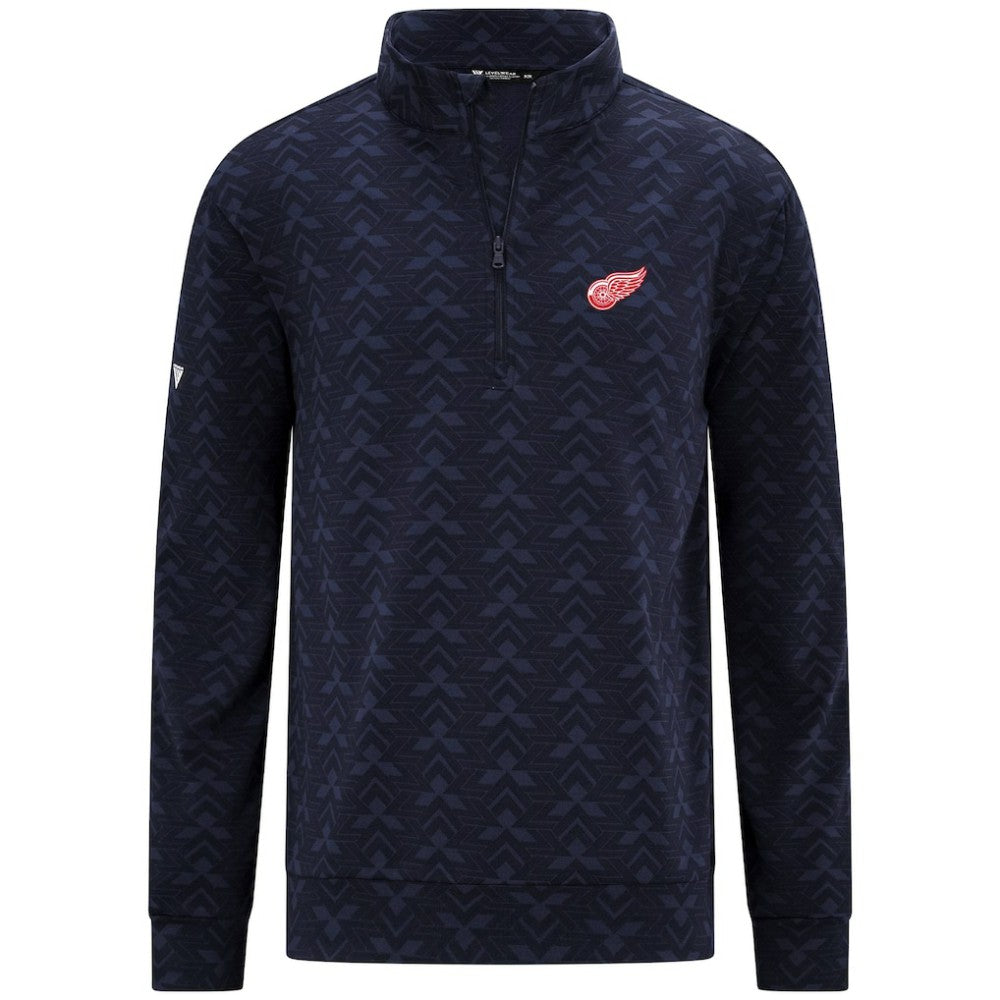 NHL Detroit Red Wings Levelwear Chameleon Quarter-Zip Sweatshirt - Navy