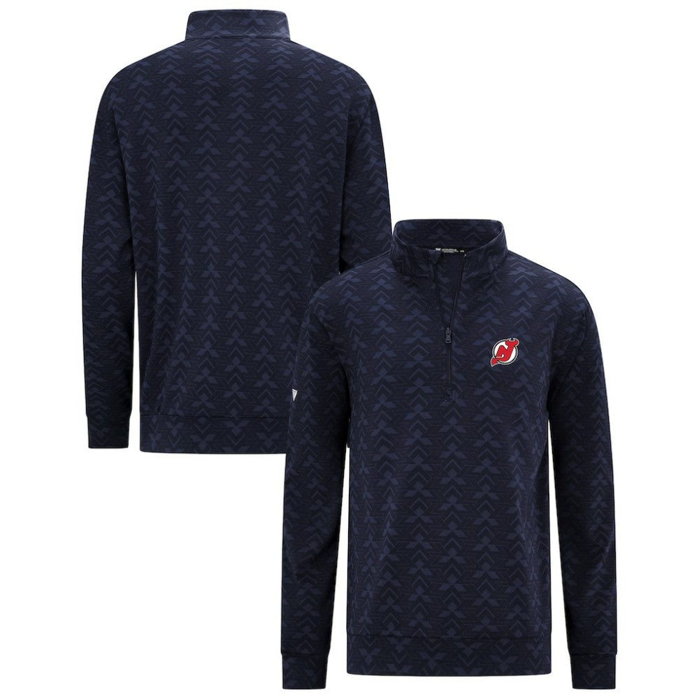NHL New Jersey Devils Levelwear Chameleon Quarter-Zip Sweatshirt - Navy