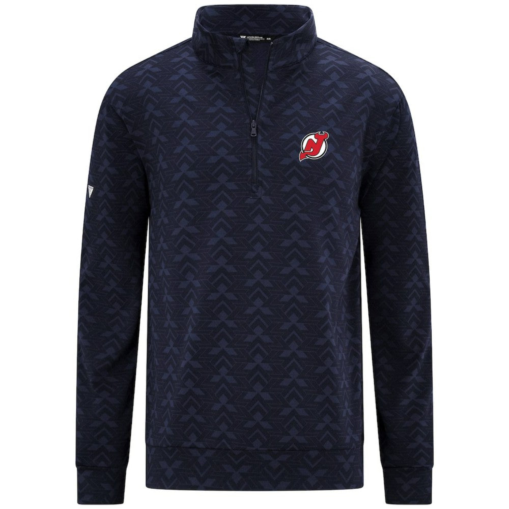 NHL New Jersey Devils Levelwear Chameleon Quarter-Zip Sweatshirt - Navy