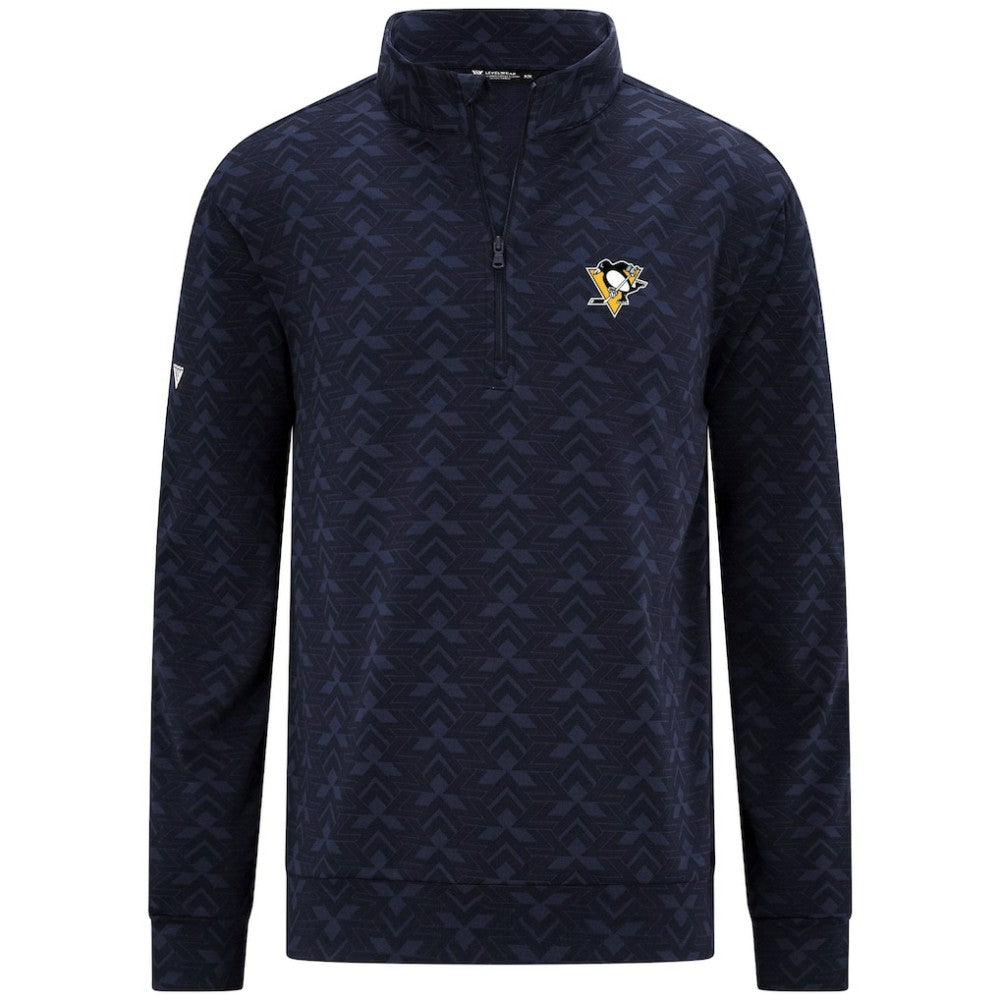 NHL Pittsburgh Penguins Levelwear Chameleon Quarter-Zip Sweatshirt - Navy