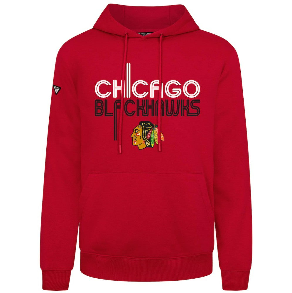 NHL Chicago Blackhawks Levelwear Podium Lanes Hoodie - Red