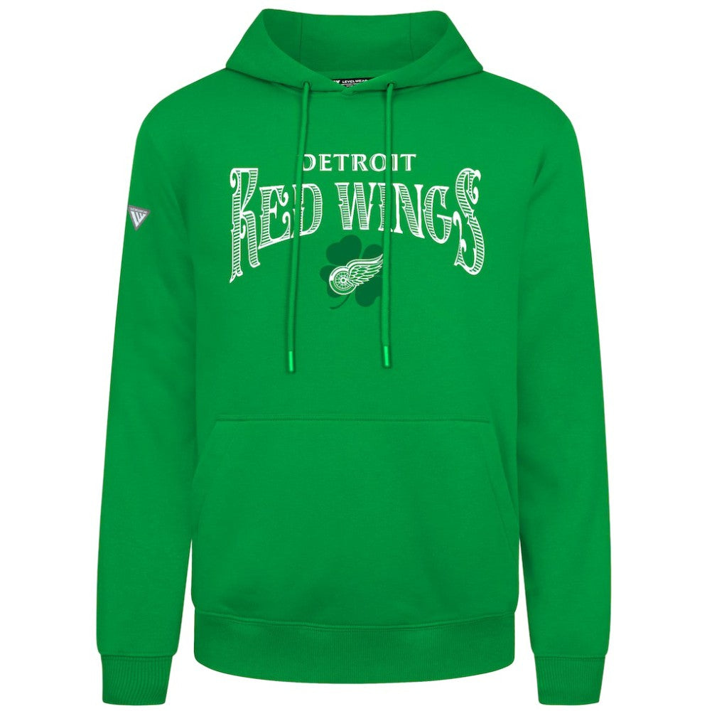 NHL Detroit Red Wings Levelwear St. Patrick's Day Podium Hoodie - Green