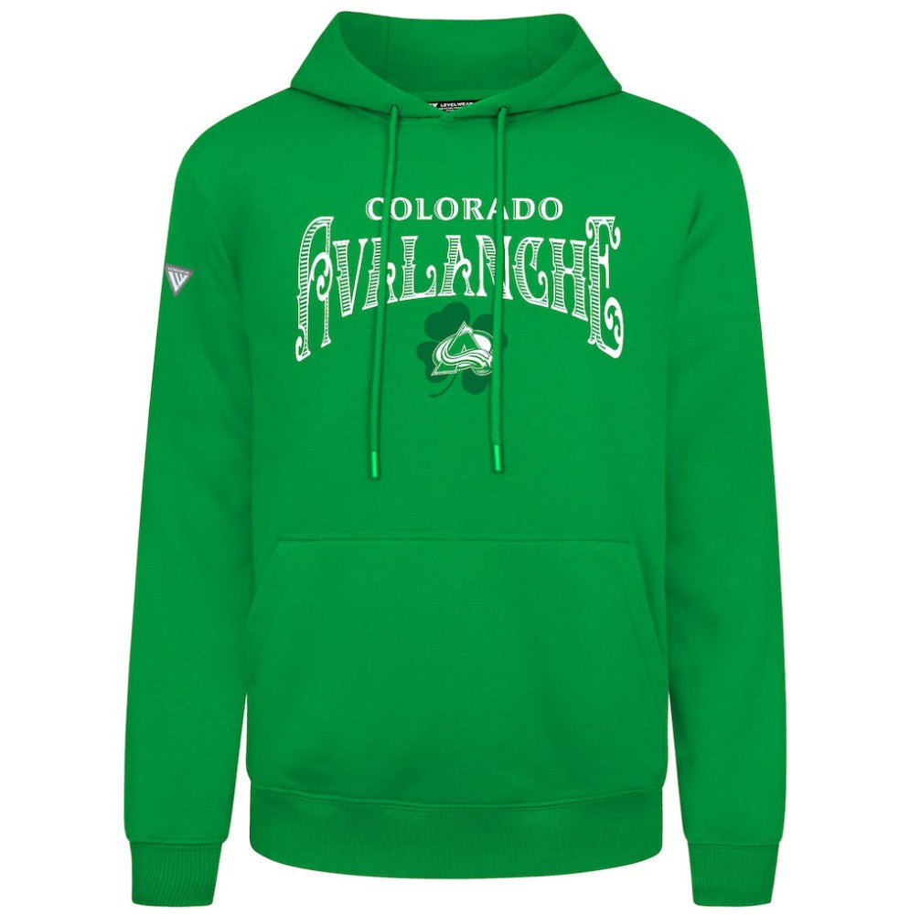 NHL Colorado Avalanche Levelwear St. Patrick's Day Podium Hoodie - Green