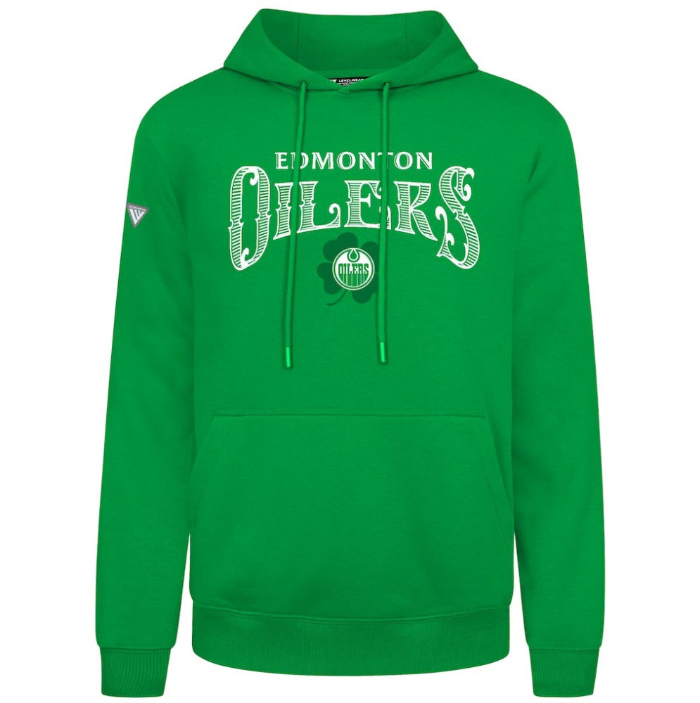 NHL Edmonton Oilers Levelwear St. Patrick's Day Podium Hoodie - Green