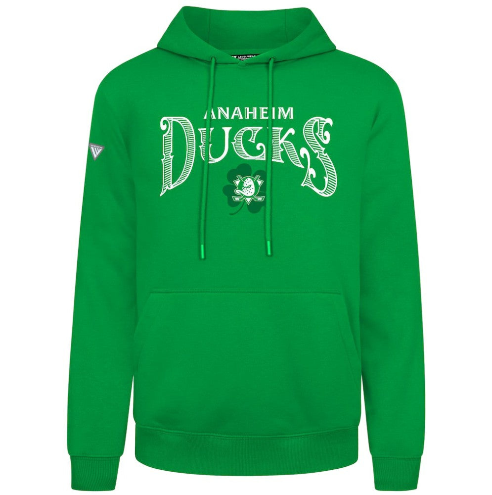 NHL Anaheim Ducks Levelwear St. Patrick's Day Podium Hoodie - Green