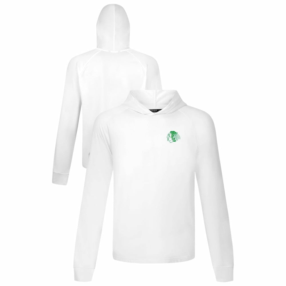 NHL Chicago Blackhawks Levelwear St. Patrick's Day Dimension Hoodie - White