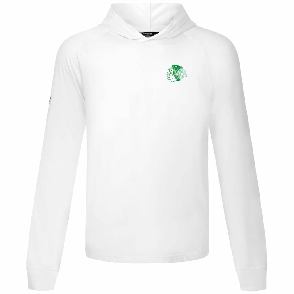 NHL Chicago Blackhawks Levelwear St. Patrick's Day Dimension Hoodie - White