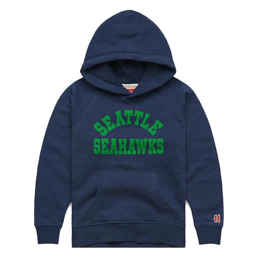 Seattle Seahawks Homage Youth Classic Tri-Blend Hoodie College Navy