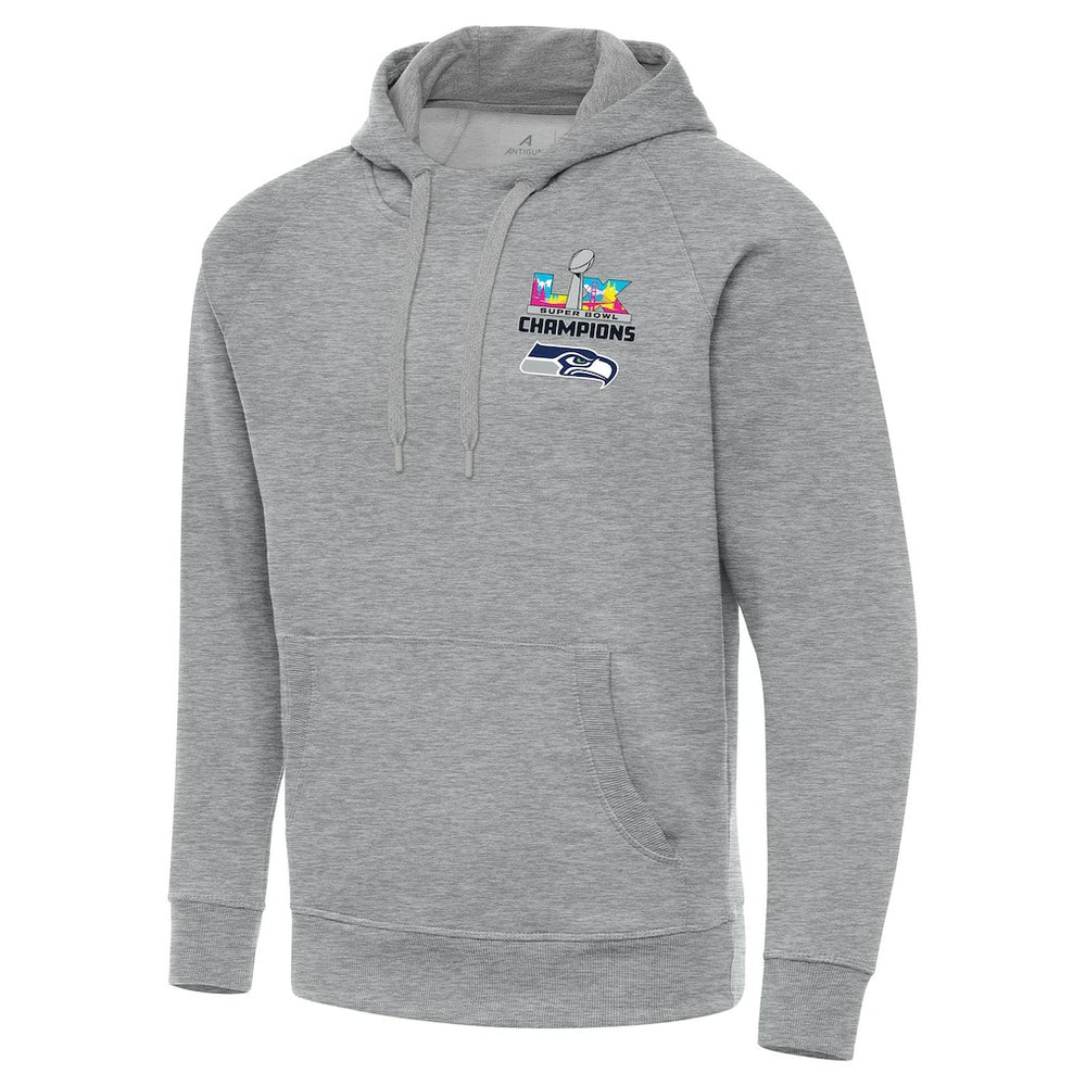 Seattle Seahawks Antigua Super Bowl LX Champions Victory Hoodie Heather Gray