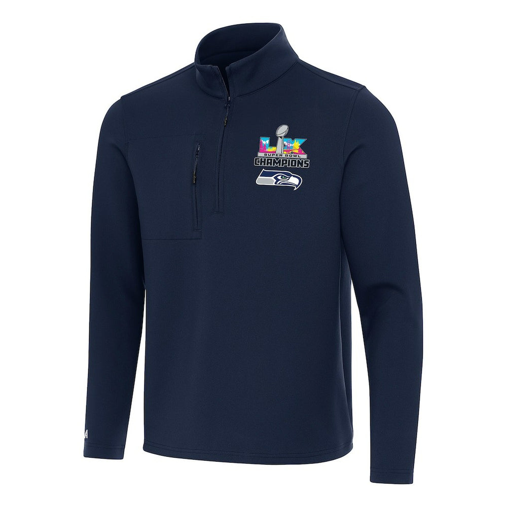Seattle Seahawks Antigua Super Bowl LX Champions Insider Quarter-Zip Pullover College Navy