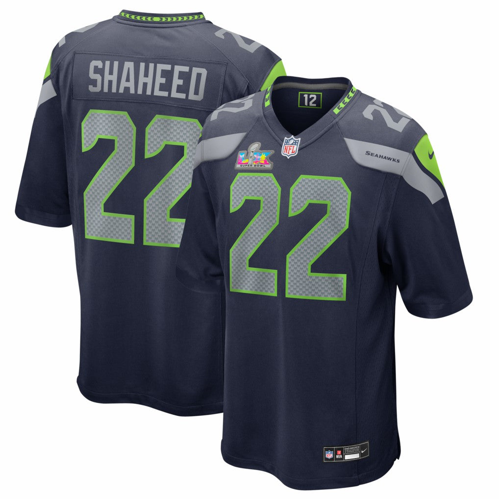 Rashid Shaheed Seattle Seahawks Super Bowl LX Patch Game Jersey College Navy