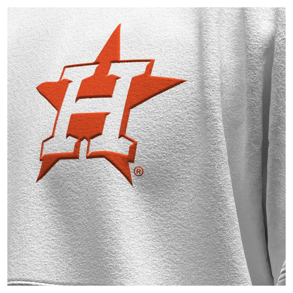 Houston Astros Fanatics Women's Baseball Stitch Spirit Jersey Long Sleeve T-Shirt - White Jerseys