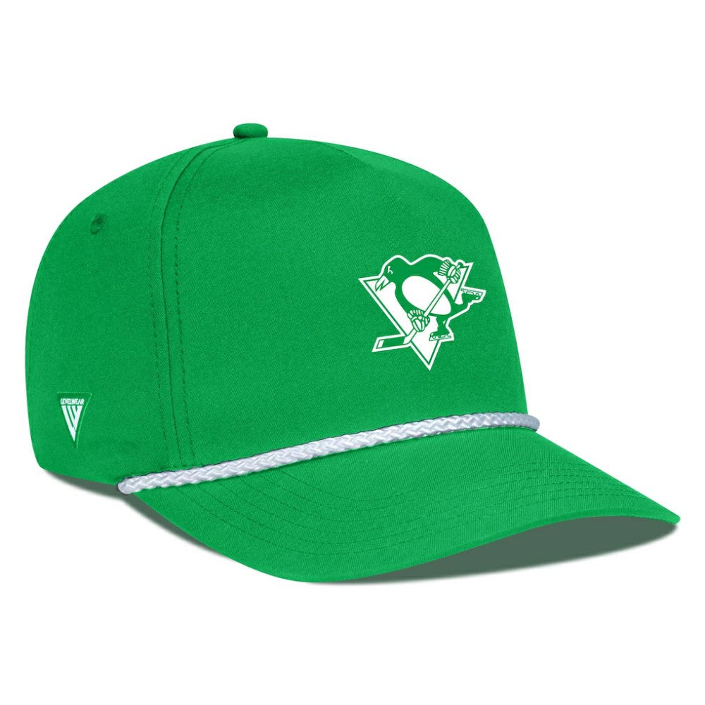 NHL Pittsburgh Penguins Levelwear St. Patrick's Day Gambit Rope Adjustable Hat - Kelly Green