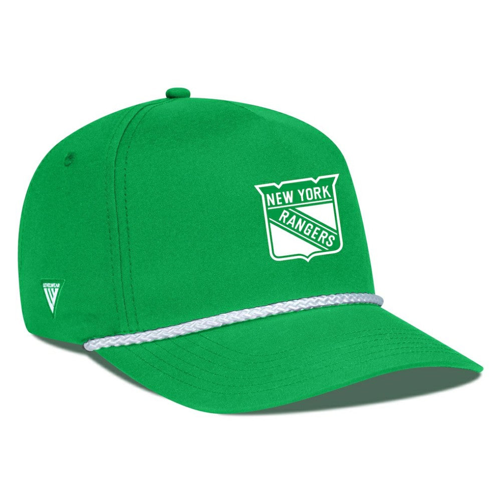 NHL New York Rangers Levelwear St. Patrick's Day Gambit Rope Adjustable Hat - Kelly Green