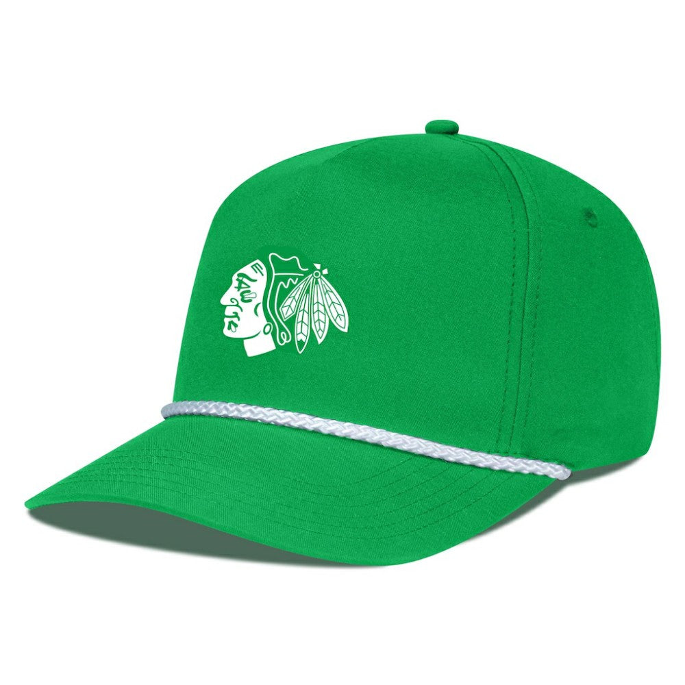 NHL Chicago Blackhawks Levelwear St. Patrick's Day Gambit Rope Adjustable Hat - Kelly Green