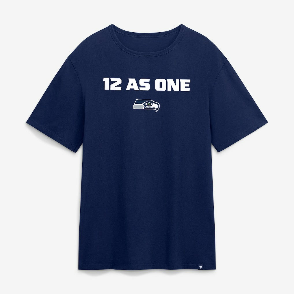Seattle Seahawks Super Bowl LX 12 as One T-Shirt College Navy