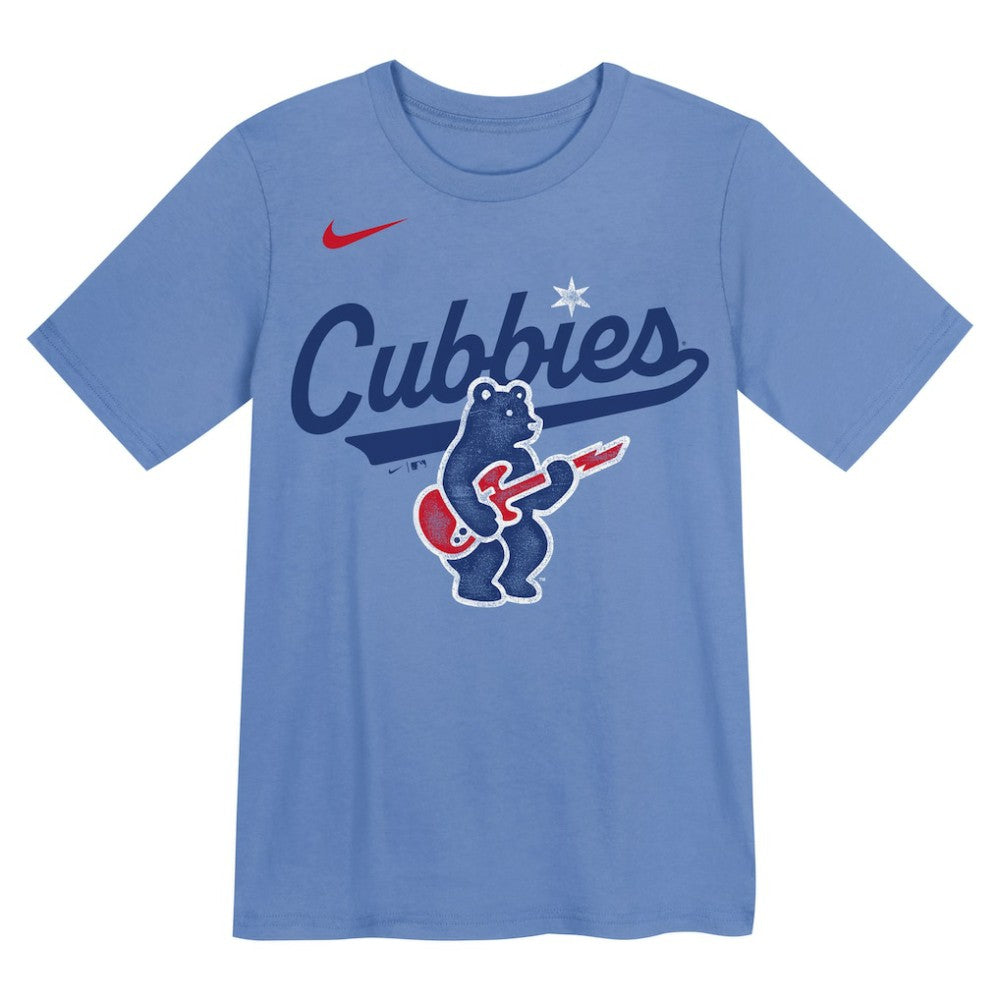Chicago Cubs Nike Preschool Electric Bear Alternate T-Shirt - Light Blue T-shirts