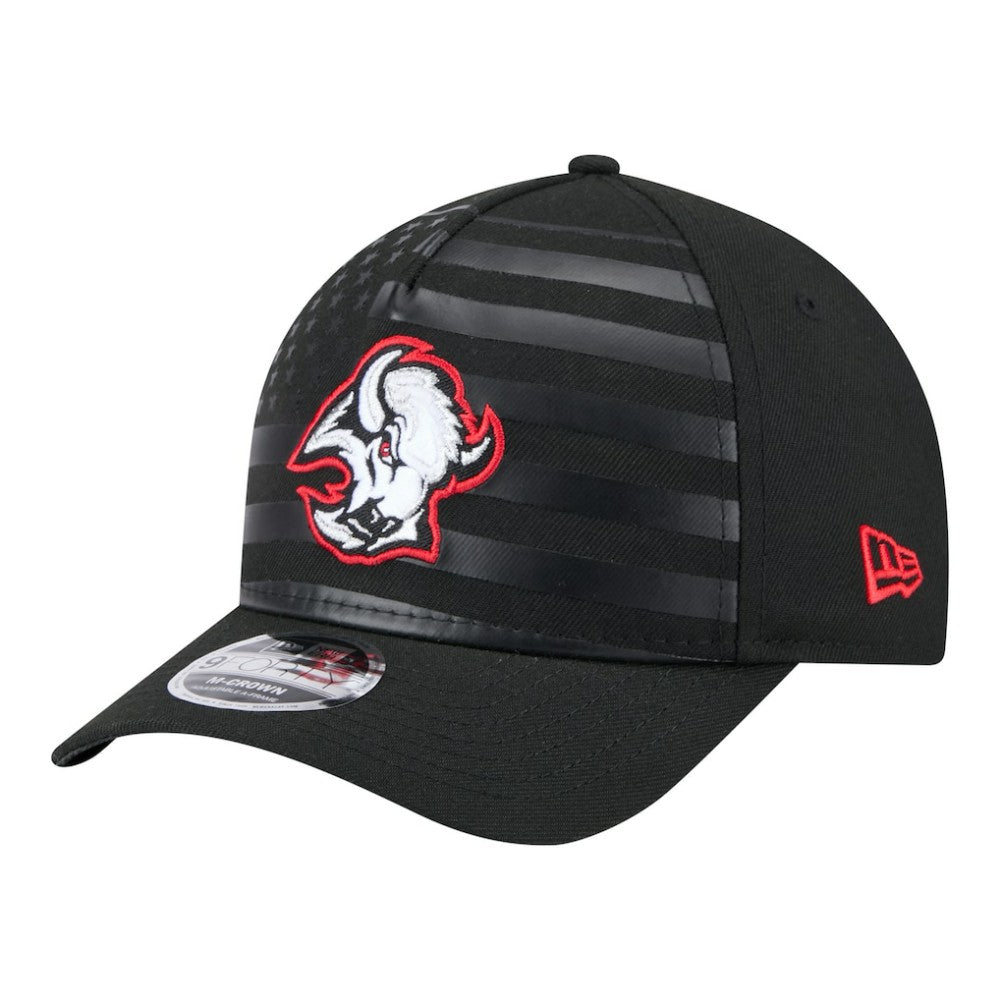 NHL Buffalo Sabres New Era Game Day Stealth Flag 9FORTY A-Frame Adjustable Hat - Black