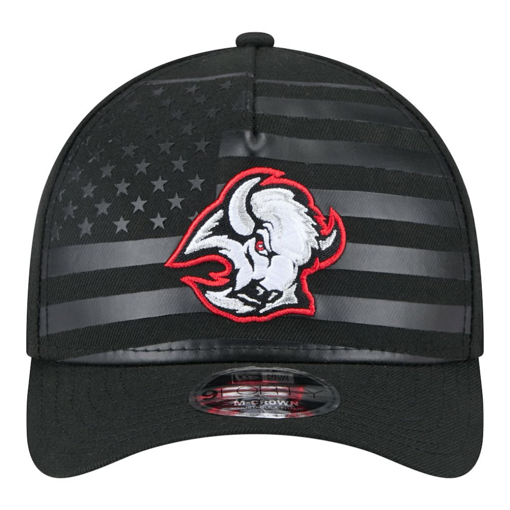 NHL Buffalo Sabres New Era Game Day Stealth Flag 9FORTY A-Frame Adjustable Hat - Black
