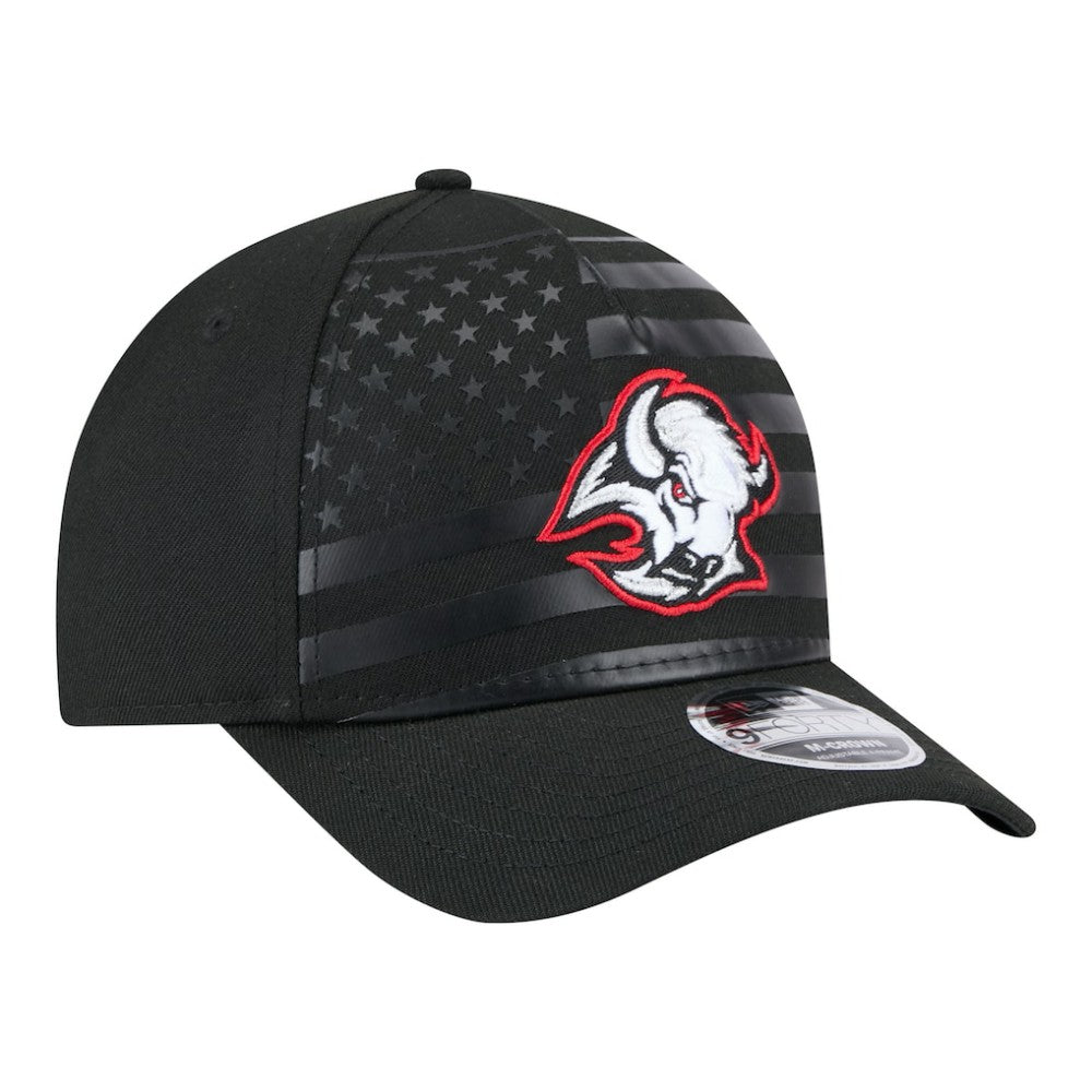 NHL Buffalo Sabres New Era Game Day Stealth Flag 9FORTY A-Frame Adjustable Hat - Black