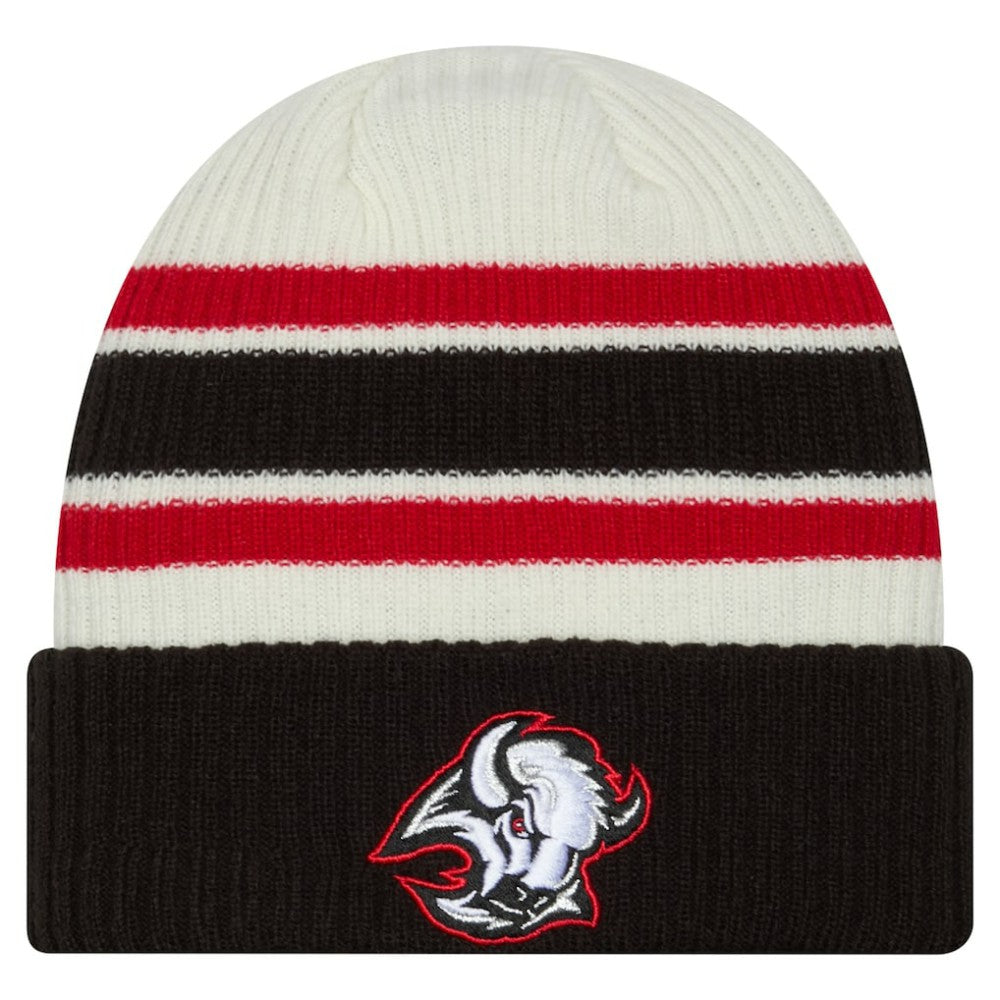 NHL Buffalo Sabres New Era Vintage Cuffed Knit Hat - Cream/Black