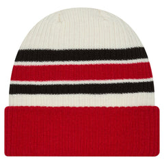NHL Detroit Red Wings New Era Vintage Cuffed Knit Hat - Cream/Red