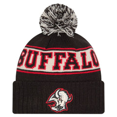 NHL Buffalo Sabres New Era Retro Cuffed Knit Hat with Pom - Black