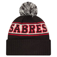 NHL Buffalo Sabres New Era Retro Cuffed Knit Hat with Pom - Black