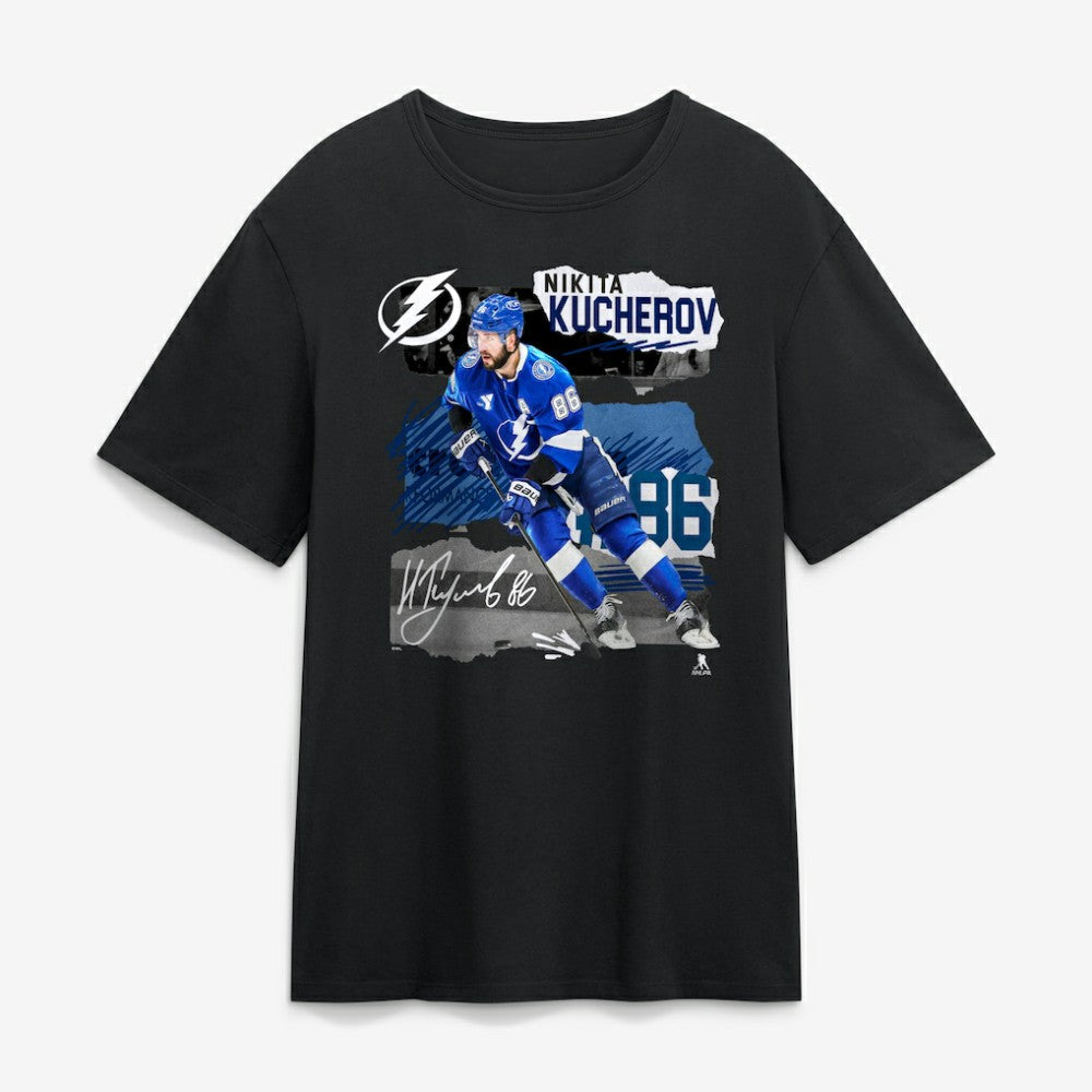 NHL Nikita Kucherov Tampa Bay Lightning Fresh Ice T-Shirt - Black