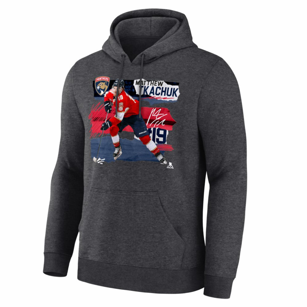 NHL Matthew Tkachuk Florida Panthers Fresh Ice Hoodie - Charcoal