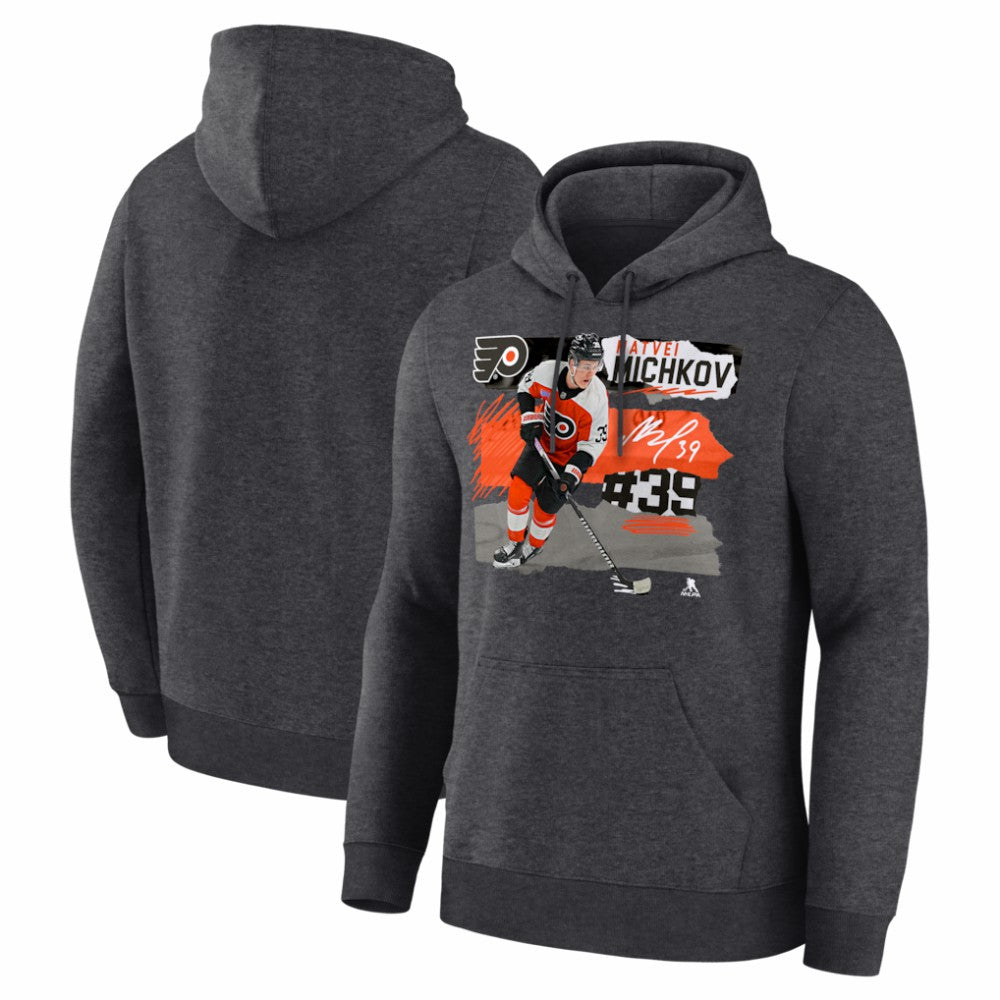 NHL Matvei Michkov Philadelphia Flyers Fresh Ice Hoodie - Charcoal