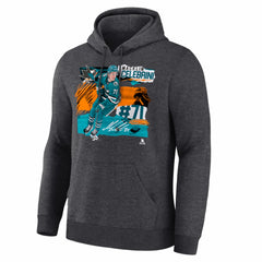 NHL Macklin Celebrini San Jose Sharks Fresh Ice Hoodie - Charcoal