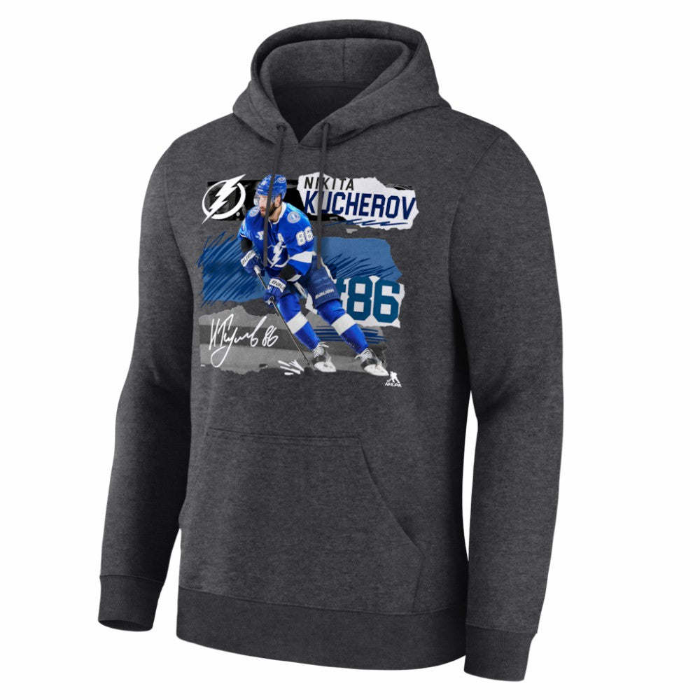 NHL Nikita Kucherov Tampa Bay Lightning Fresh Ice Hoodie - Charcoal