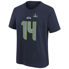 Sam Darnold Seattle Seahawks Youth Super Bowl LX Name & Number T-Shirt College Navy