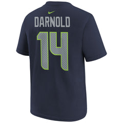 Sam Darnold Seattle Seahawks Youth Super Bowl LX Name & Number T-Shirt College Navy