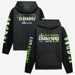 Seattle Seahawks Super Bowl LX Champions Four Piece Hoodie Black