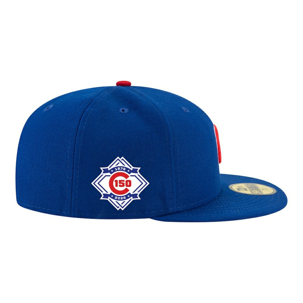 Chicago Cubs New Era 150th Anniversary 59FIFTY Fitted Hat - Royal Hats