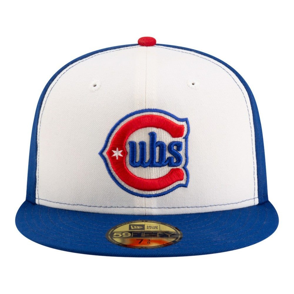 Chicago Cubs New Era 150th Anniversary 59FIFTY Fitted Hat - White/Royal Hats