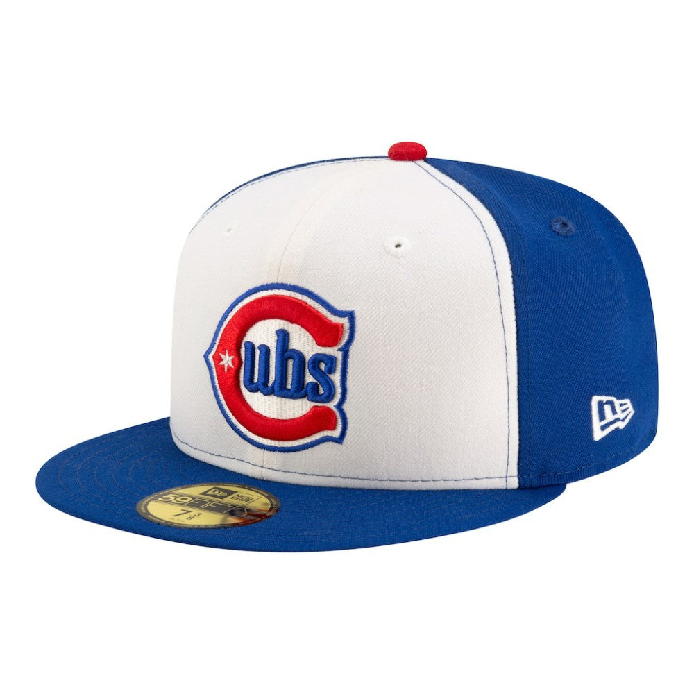 Chicago Cubs New Era 150th Anniversary 59FIFTY Fitted Hat - White/Royal Hats