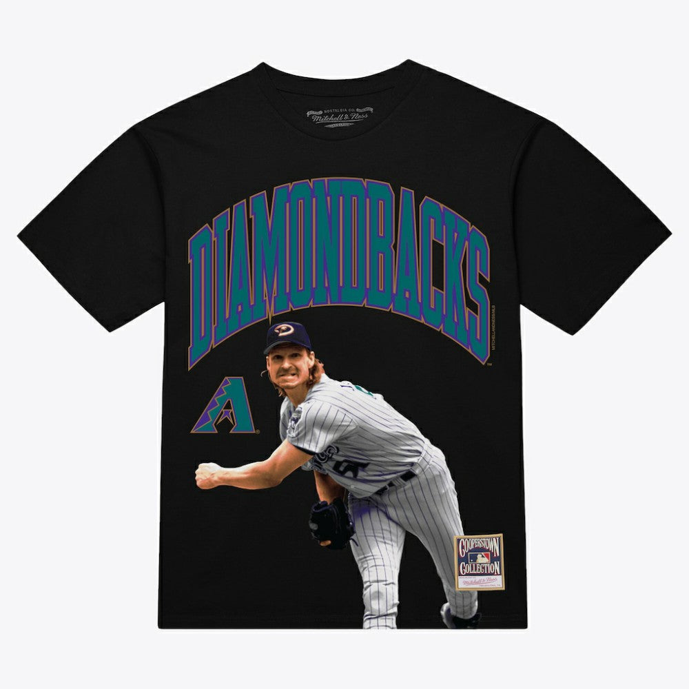 Randy Johnson Arizona Diamondbacks Mitchell & Ness Photo Arch Player Graphic T-Shirt - Black T-shirts