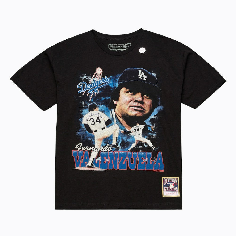 Fernando Valenzuela Los Angeles Dodgers Mitchell & Ness Legendary Collage Player T-Shirt - Black T-shirts