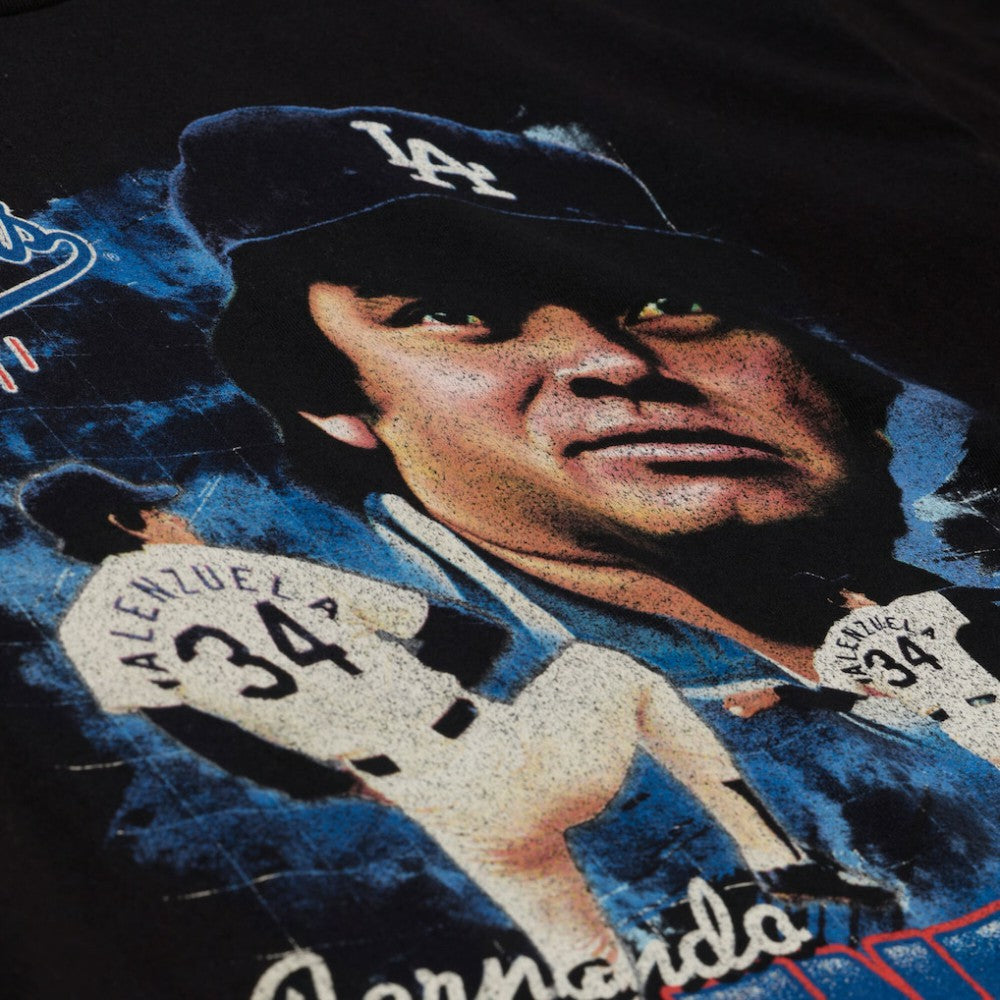 Fernando Valenzuela Los Angeles Dodgers Mitchell & Ness Legendary Collage Player T-Shirt - Black T-shirts