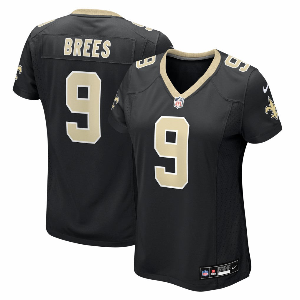 Drew Brees New Orleans Saints Women's Team Game Jersey Black