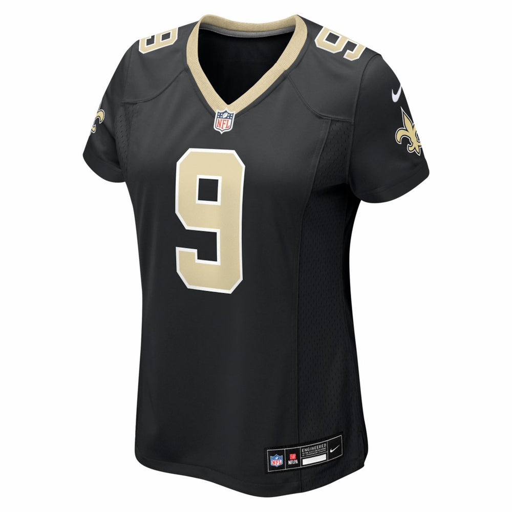 Drew Brees New Orleans Saints Women's Team Game Jersey Black