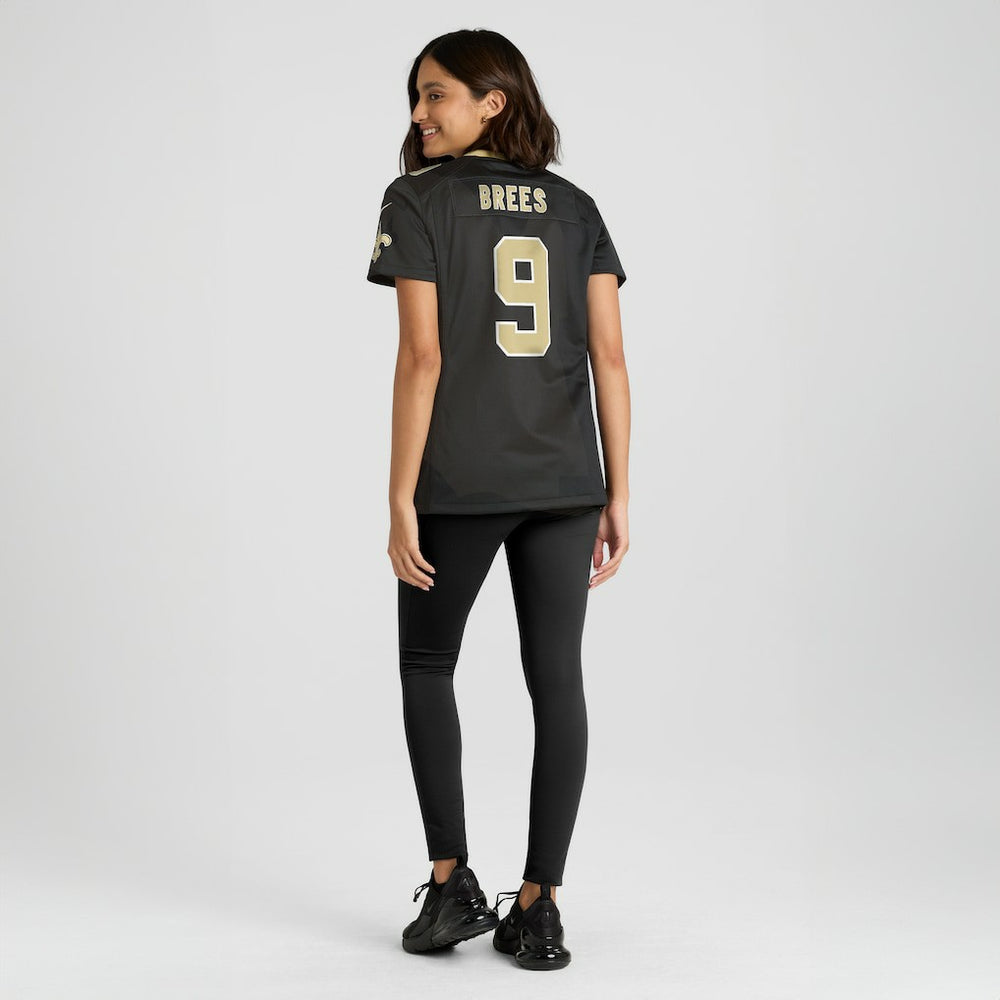 Drew Brees New Orleans Saints Women's Team Game Jersey Black
