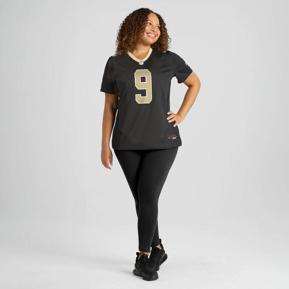 Drew Brees New Orleans Saints Women's Team Game Jersey Black