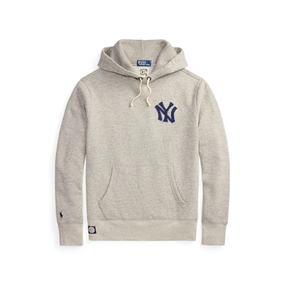 Yankees Polo Ralph Lauren Fleece Hoodie - Gray Hoodies