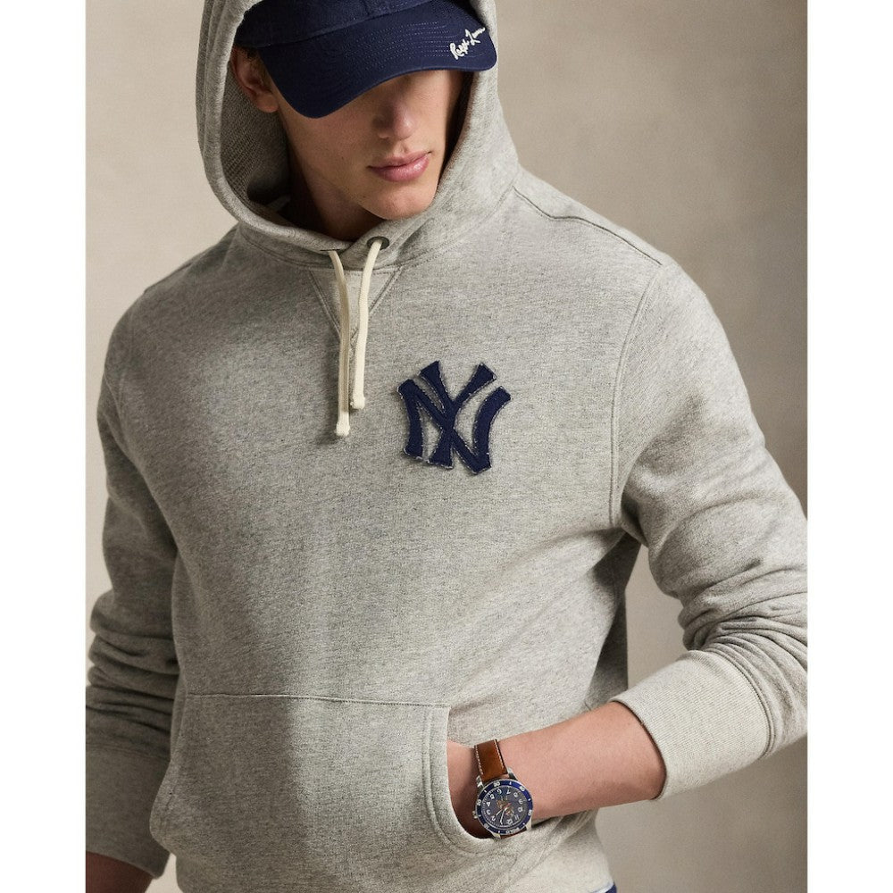Yankees Polo Ralph Lauren Fleece Hoodie - Gray Hoodies